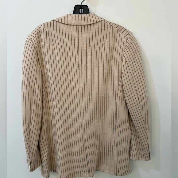 Rag & Bone Ames Blazer Tan Pinstripe Size 8 - Picture 6 of 13